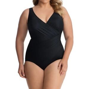 MIRACLESUIT Must Haves Oceanus One Piece Swimsuit Wireless Solid Black 18W